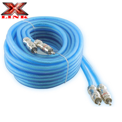17ft 2-Kanal-RCA-Audio-Verbindung Kabel Gold-Verbindung Farbe und Geräuschreduktion