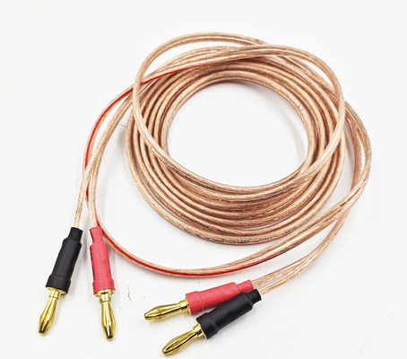 Durchsichtige 14 Gauge Bananendraht für Bi-Wire Bi-Amp HiFi Surround Sound 99,9% OFC Kupfer