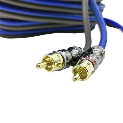 RCA-Kabel von Mann zu Mann 2 mit Nylon geflochtenem, erweiterbaren Ärmeln mit einem Außendurchmesser von 9,5 mm