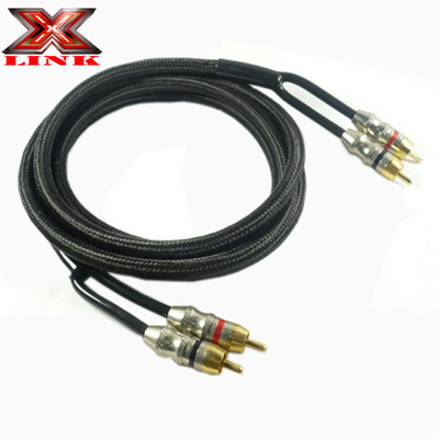 OFC 100% Kupferleiter 2-Kanal-RCA-Audio-Kabel für Auto- und Heimaufbau