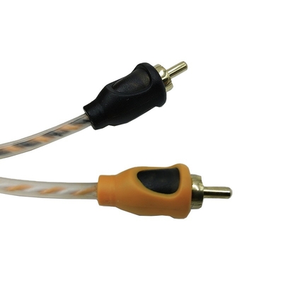 Orange Isolation 5,2 Meter 17 Fuß verdrehtes RCA-Kabel AV für flexibles Auto-Audio