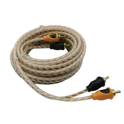 Orange Isolation 5,2 Meter 17 Fuß verdrehtes RCA-Kabel AV für flexibles Auto-Audio