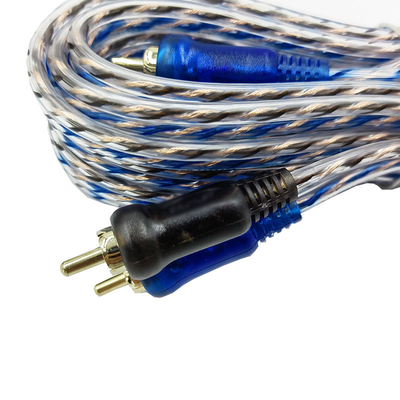 Orange Isolation 5,2 Meter 17 Fuß verdrehtes RCA-Kabel AV für flexibles Auto-Audio