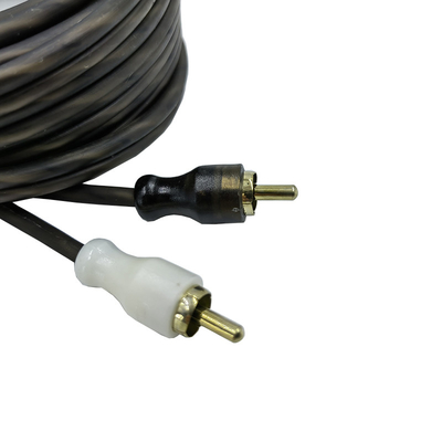 Orange Isolation 5,2 Meter 17 Fuß verdrehtes RCA-Kabel AV für flexibles Auto-Audio