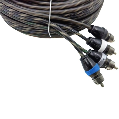 Orange Isolation 5,2 Meter 17 Fuß verdrehtes RCA-Kabel AV für flexibles Auto-Audio