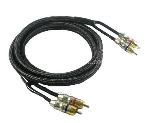 PVC langlebige Sauerstofffreie Kupfer-RCA-Kabel für Auto-Audio-Verbindung