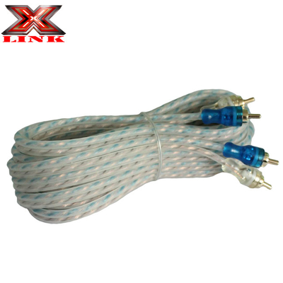 17ft 2-Kanal-RCA-Audio-Verbindung Kabel Gold-Verbindung Farbe und Geräuschreduktion