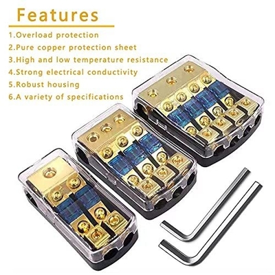Kompakter 12V Mini ANL AFS Sicherungshalter für Auto-Boot-Audiosystem-Goldplattierte Steckverbinder