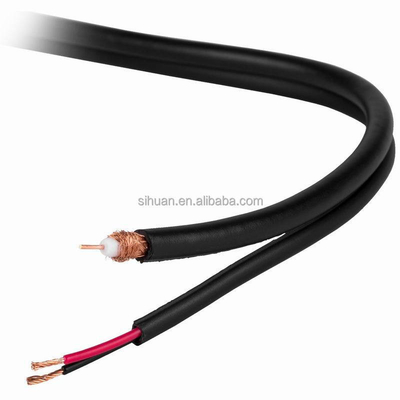 20 AWG Solid Copper RG-59 Koaxial CCTV-Kabel mit BNC-Anschluss und 18/2 Stromkabel
