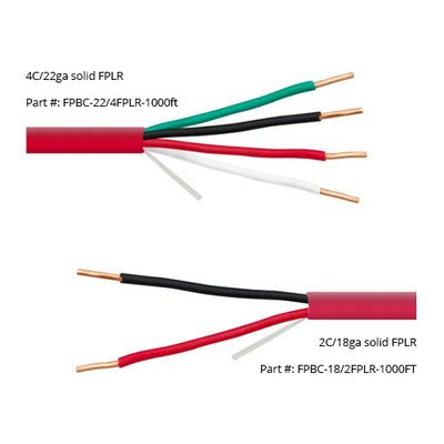 14 16 AWG 2/C 4/C Feststoff 100% Kupfer EWCS FPLP Plenum Rating Shielded Fire Alarm Cable