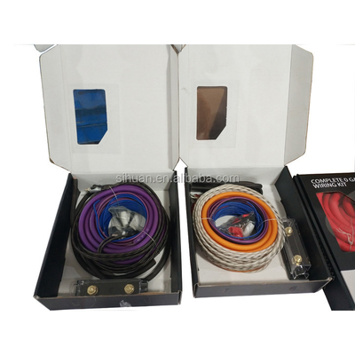Gold Connector Twisted Pair 0 4 8 GA AWG OFC CCA Auto Auto Audio Verstärker Verstärker Installation Verkabelung Kits für Autohörer