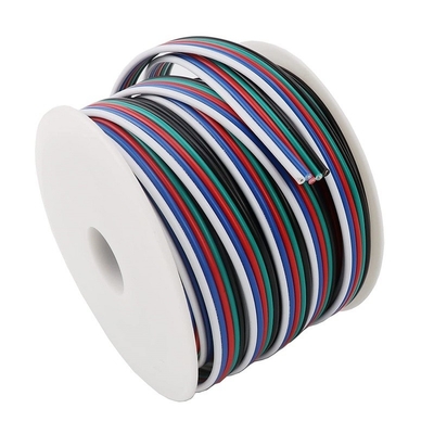 Flexible Drahtverlängerungsseile für LED-Band 1618 Gauge PVC Jacket RGBW RGB 3pin 4pin