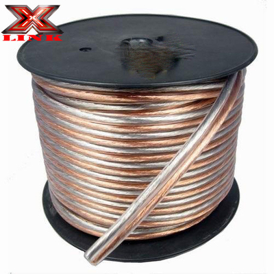 10AWG 10/2 Gauge Car Home Audio Lautsprecherdraht mit superklarer, flexibler, transparenter PVC-Jacke und eingelagertem CCA-Innenleiter