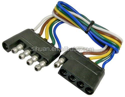 2.8X Außendurchmesser 4c 18AWG Binded Trailer Draht Kabel mit Stecker Bar Kupferleiter