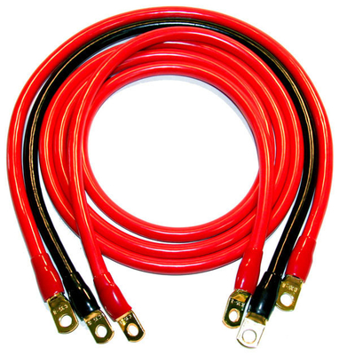 5/16 "Lug Terminals 12 Zoll eingelagerte Kupferbatterie Inverterkabel für Auto Lkw RV Solar