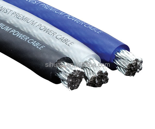 Wasserdicht eingelagert OFC 4 AWG Übergroße 1/0 Gauge Auto-Audio-Stromkabel für Leistung