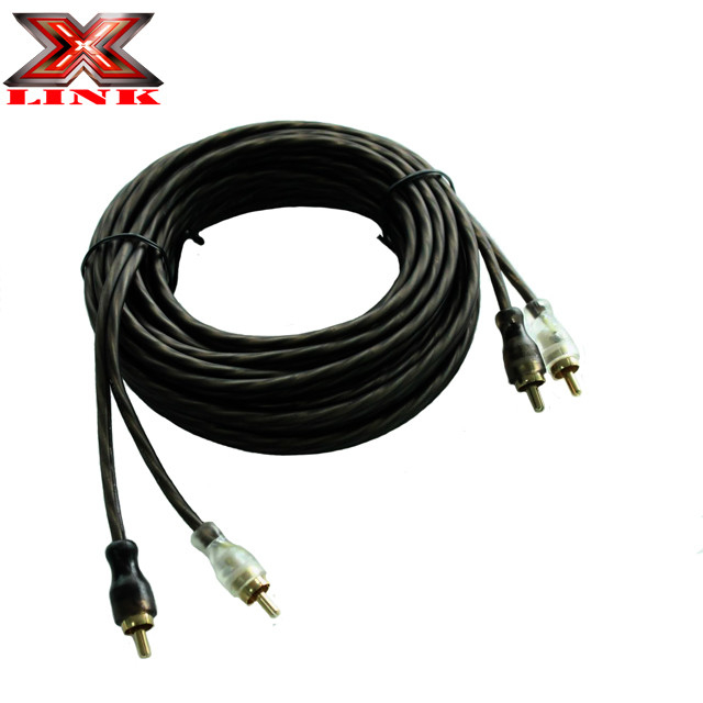17ft 2-Kanal-RCA-Audio-Verbindung Kabel Gold-Verbindung Farbe und Geräuschreduktion