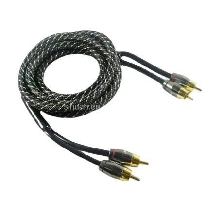 5m Gold-Anschluss CCA-Leiter Audio-Ball RCA-Kabel für Auto-Heimsystem Audio-Integration