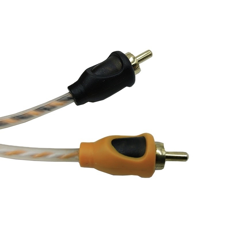 Orange Isolation 5,2 Meter 17 Fuß verdrehtes RCA-Kabel AV für flexibles Auto-Audio