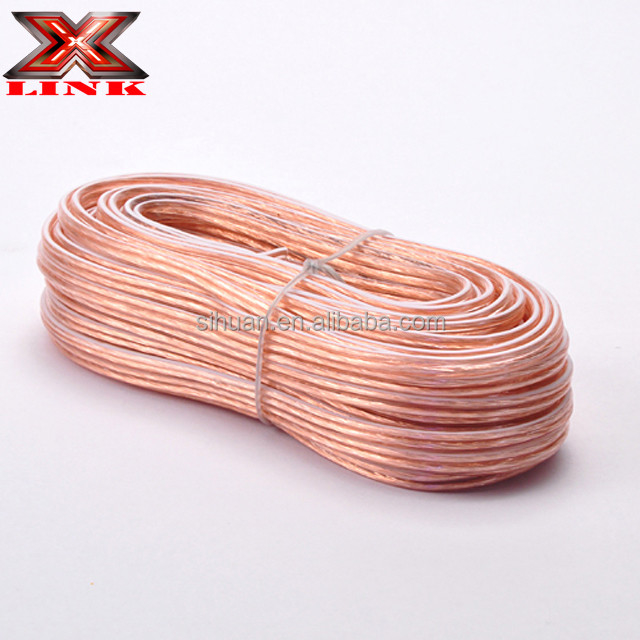 Keine Verbindungstyp Dicke Lautsprecherkabel 22 24 18 16 Gauge AWG Transparenter Lautsprecher