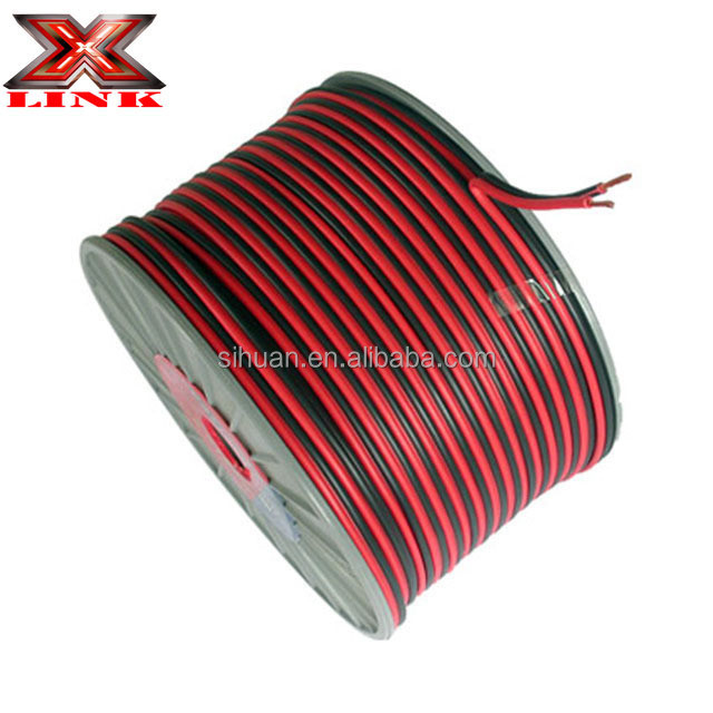 Flexible 12ga OFC Kupfer-Audio-Lautsprecherdraht mit weichem PVC-Jackett und Goldanschluss