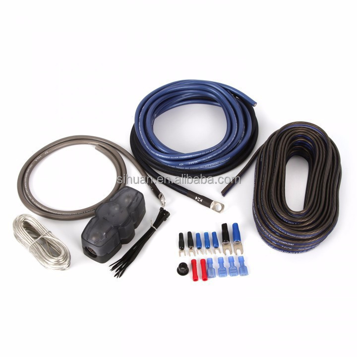 Isolierte PVC 8AWG-Auto-Audio-Verstärker-Kabel-Kits mit Zubehör zu erschwinglichen Kosten