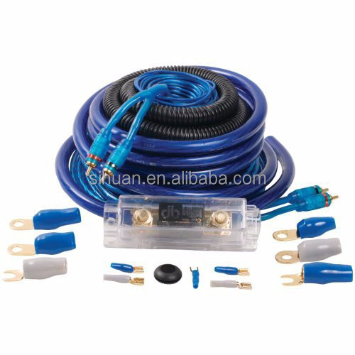 Auto-Audio-Verstärker-Verkabelung mit RCA-Anschlussart und anpassbarer Kabelfarbe