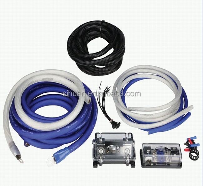 OFC Leiter 0 2 4 6 8 AWG Gauge GA Auto-Audio-Kabelsatz für Lautsprechersystem