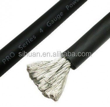 Flexible Durchsichtig Blau Rot 1/0 GA AWG Stromkabel für Auto-Audioverstärker
