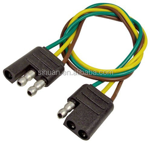 2.8X Außendurchmesser 4c 18AWG Binded Trailer Draht Kabel mit Stecker Bar Kupferleiter
