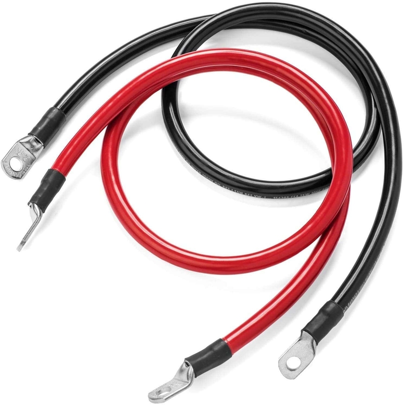 5/16 "Lug Terminals 12 Zoll eingelagerte Kupferbatterie Inverterkabel für Auto Lkw RV Solar