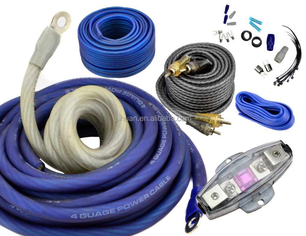 CCA 4/8 Gauge Auto-Audio-Zubehör Auto-Verstärker-Verkabelung mit nicht geschützter Abschirmung