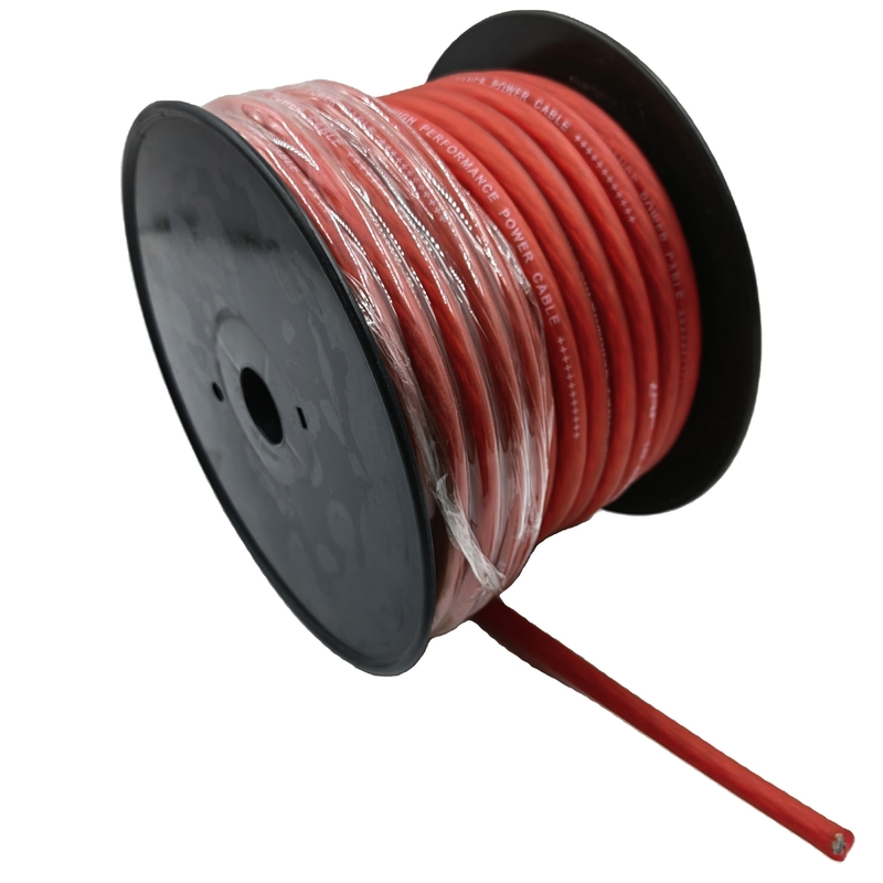 Auto-Audio-Leistungskabel 1/0 AWG GA-Gabel Flexible Durchsichtiges PVC-Jackett für den Autogrund